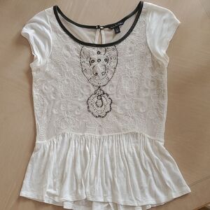 White Lacey Top